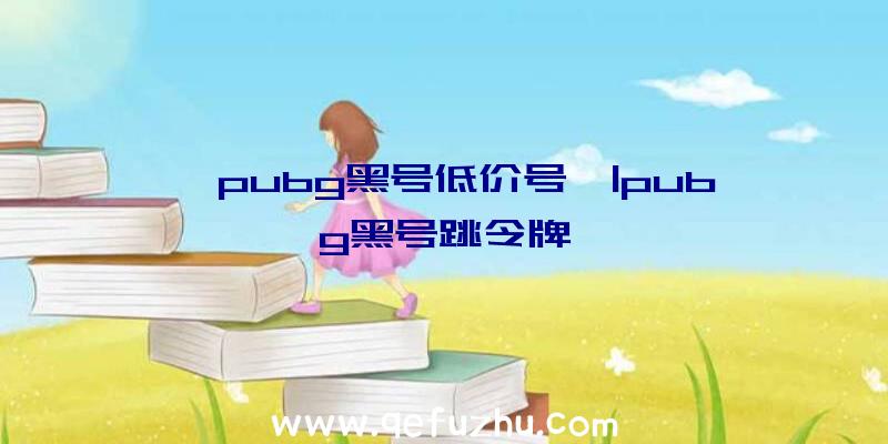 「pubg黑号低价号」|pubg黑号跳令牌